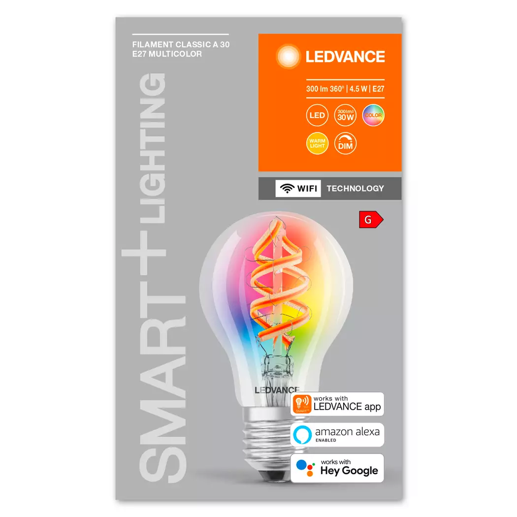 LED-Birnenform E27/4,5 Watt/Energie G