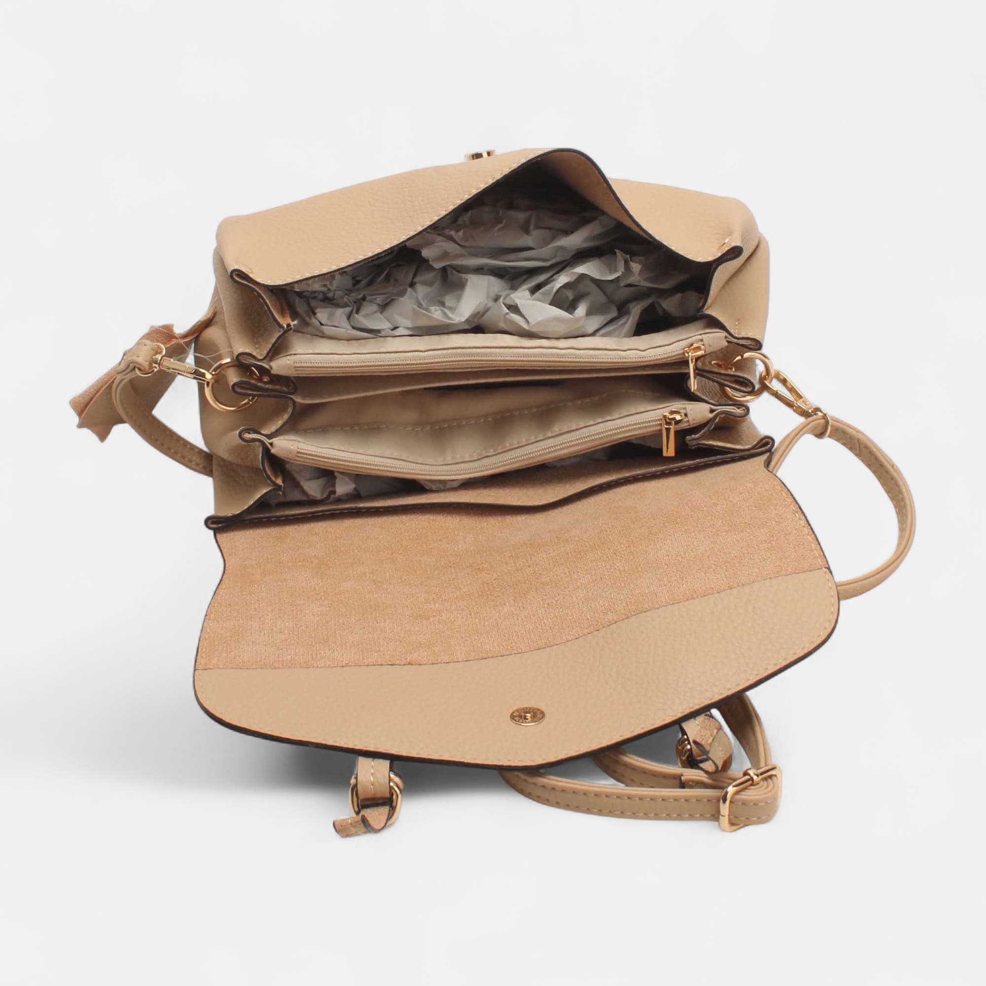 Sac bandoulière beige