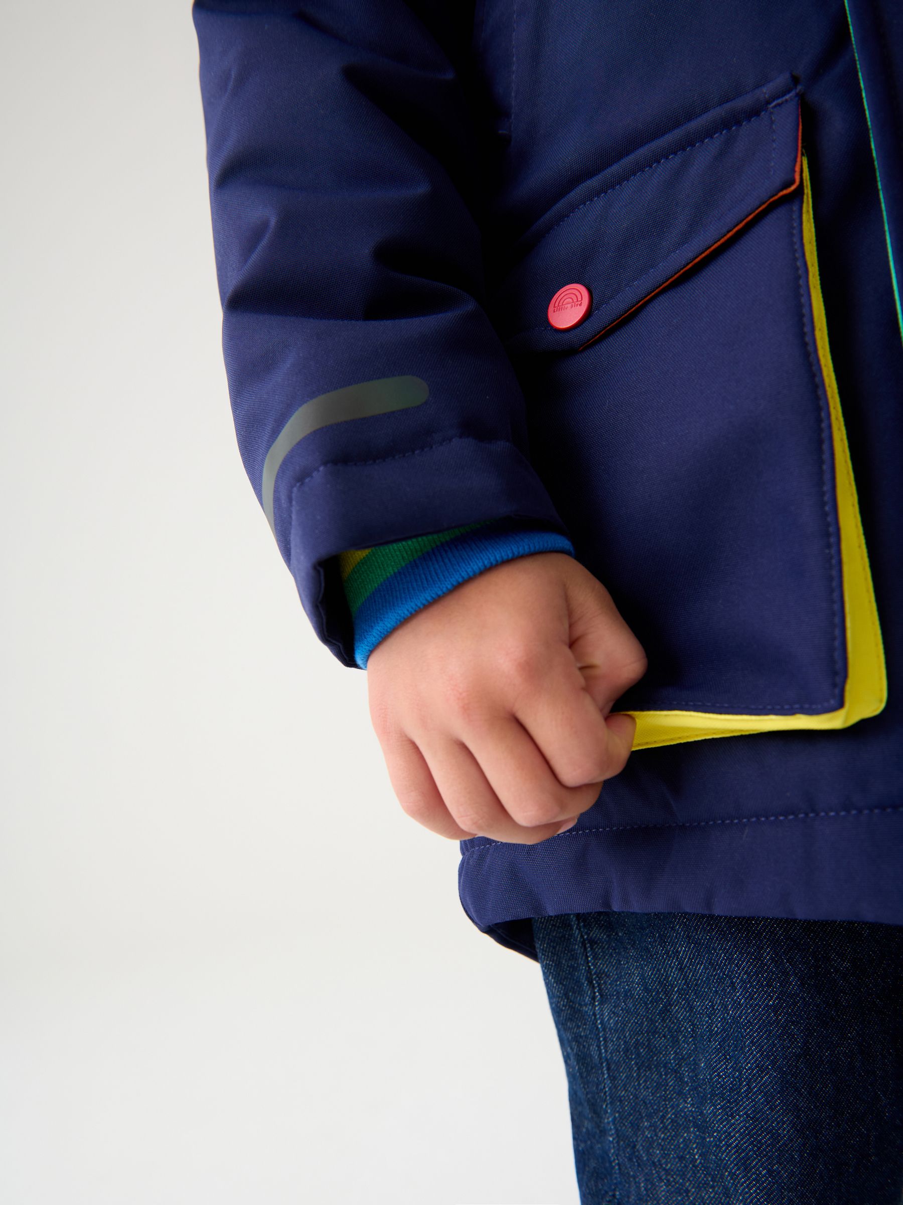 Little Bird by Jools Oliver regenbestendige parka-jas met regenboogafwerking