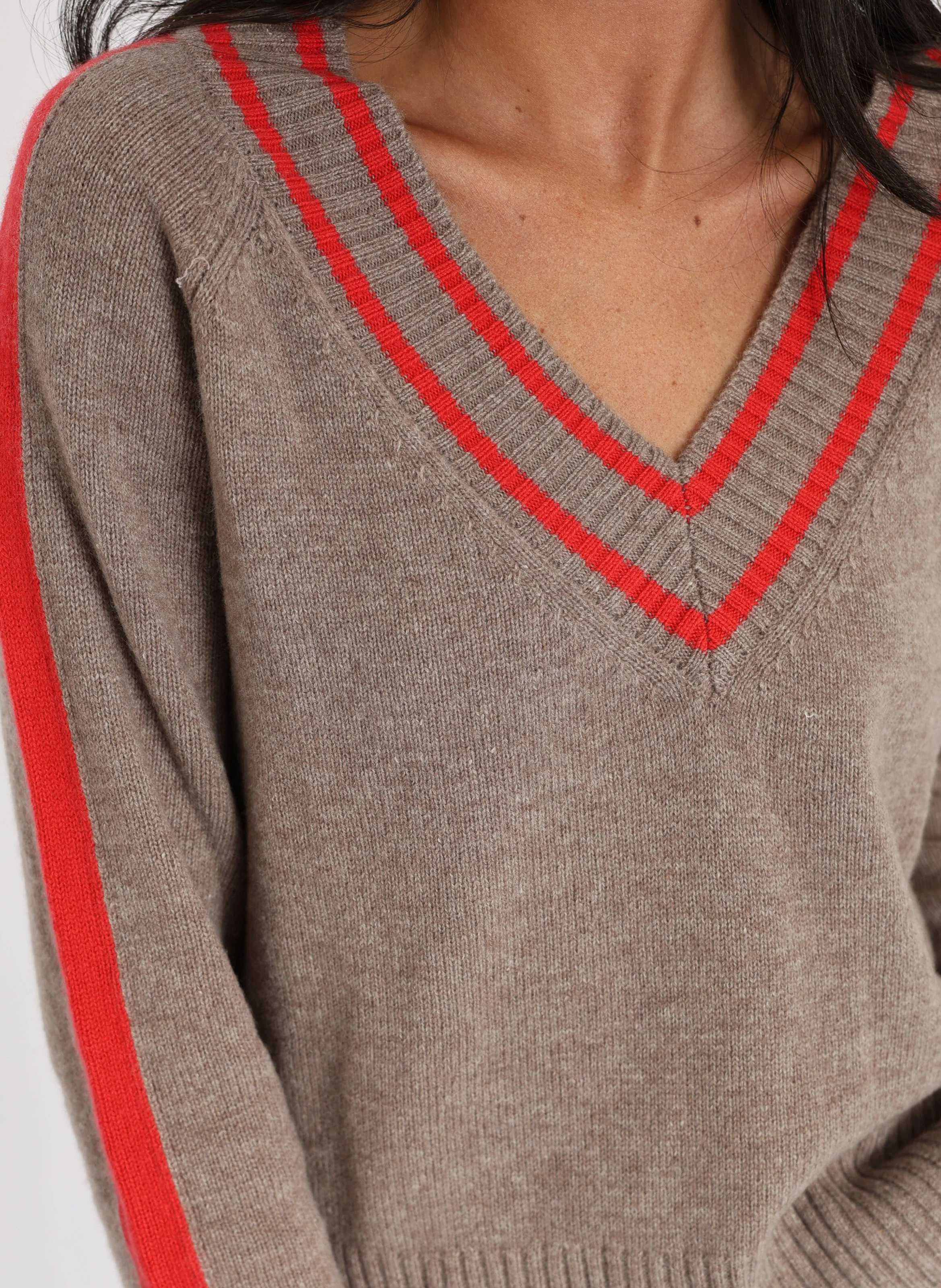 ASTRID - Pull droit en laine mélangée | Beige