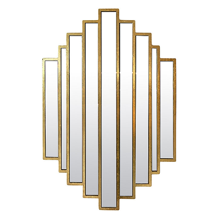 Miroir art déco doré L.80 x l.51 cm Emde