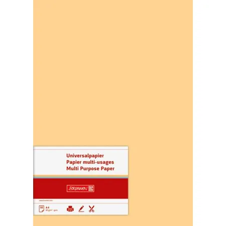 BRUNNEN Briefbogen Universalpapier A4, 80g/m², 50 Blatt, honig
