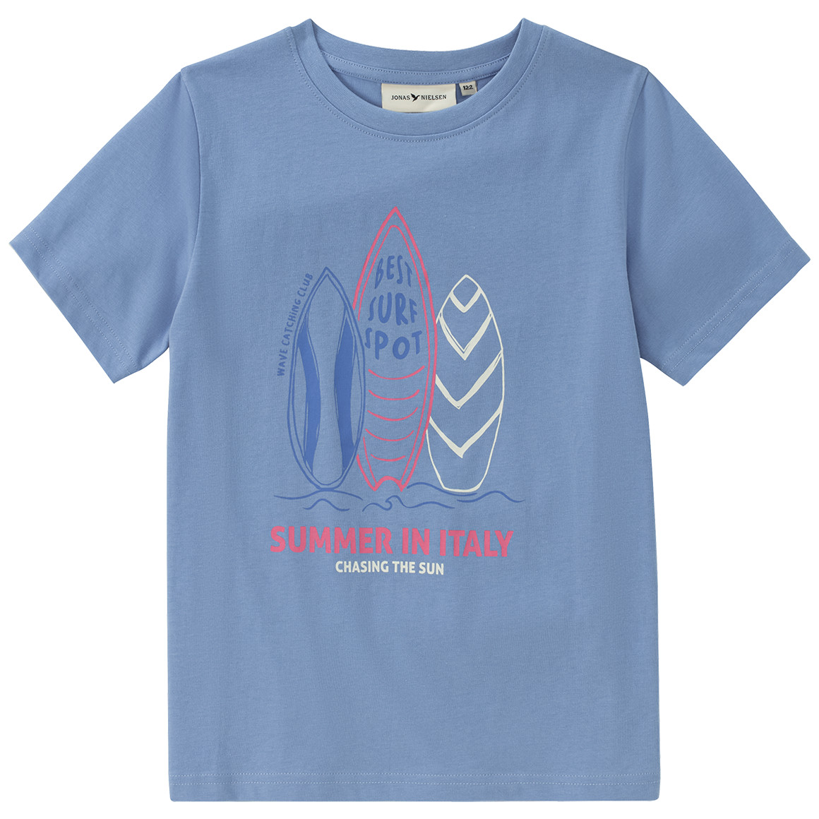 Jonas Nielsen Jungen T-Shirt mit großem Print hellblau