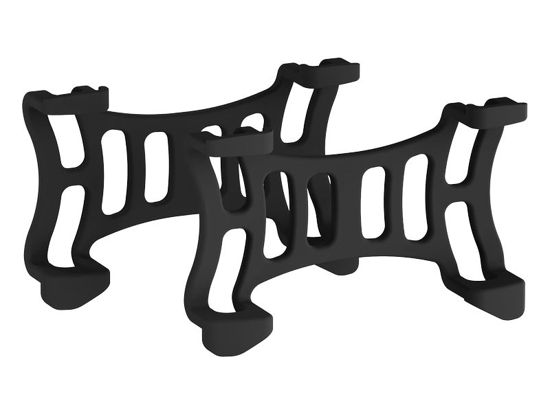 tractive GPS-Tracker Dog 6 Klammern schwarz 2 Stück Robuste Klammern für Hundehalsbänder