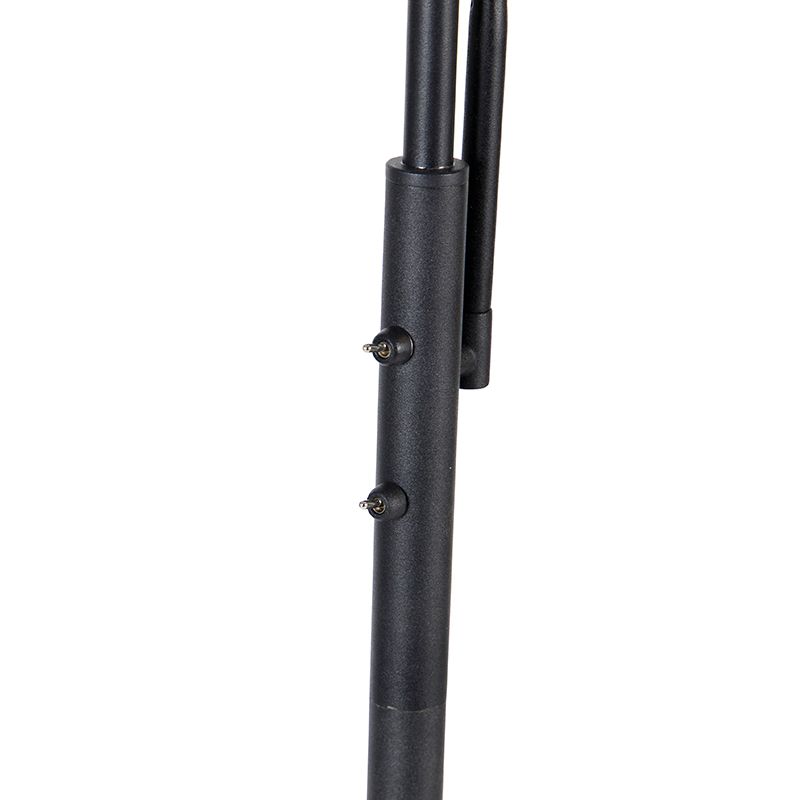Moderne vloerlamp zwart incl. LED dimbaar met leesarm - Strela