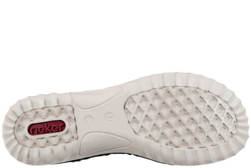 RIEKER SANDAL I SORT SKIND
