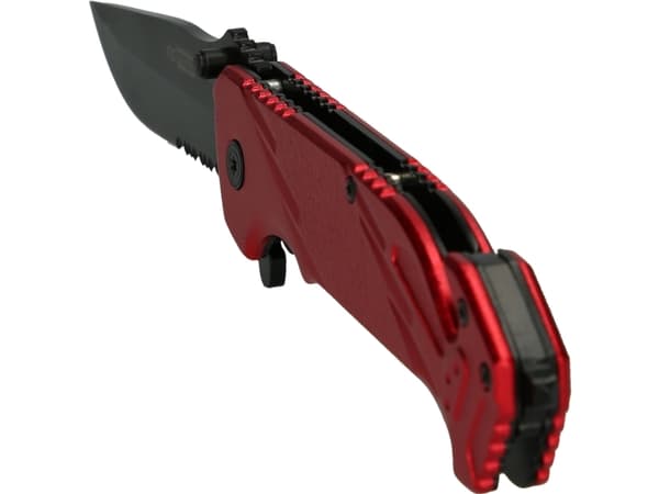 KS Tools 907.2220, Klappkniv med lås, Camper/scout, Drop punkt, Sort, Rød, 21 cm, 8,5 cm
