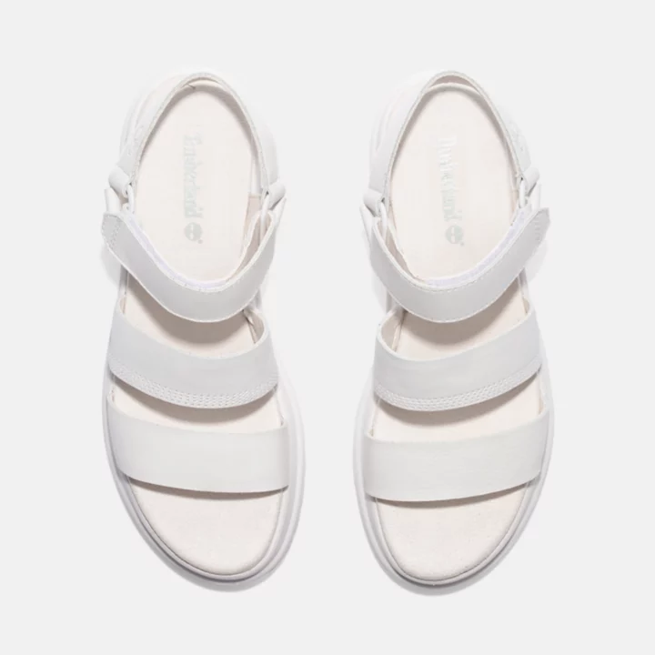 Sandale London Vibe à trois brides pour femme en blanc