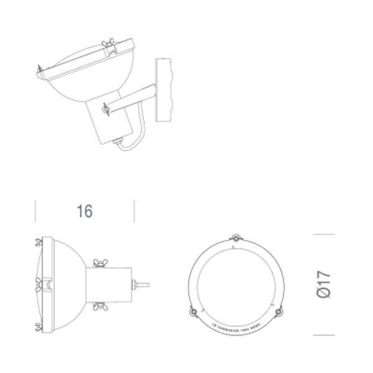 Nemo Projecteur 165 wandlamp nachtblauw