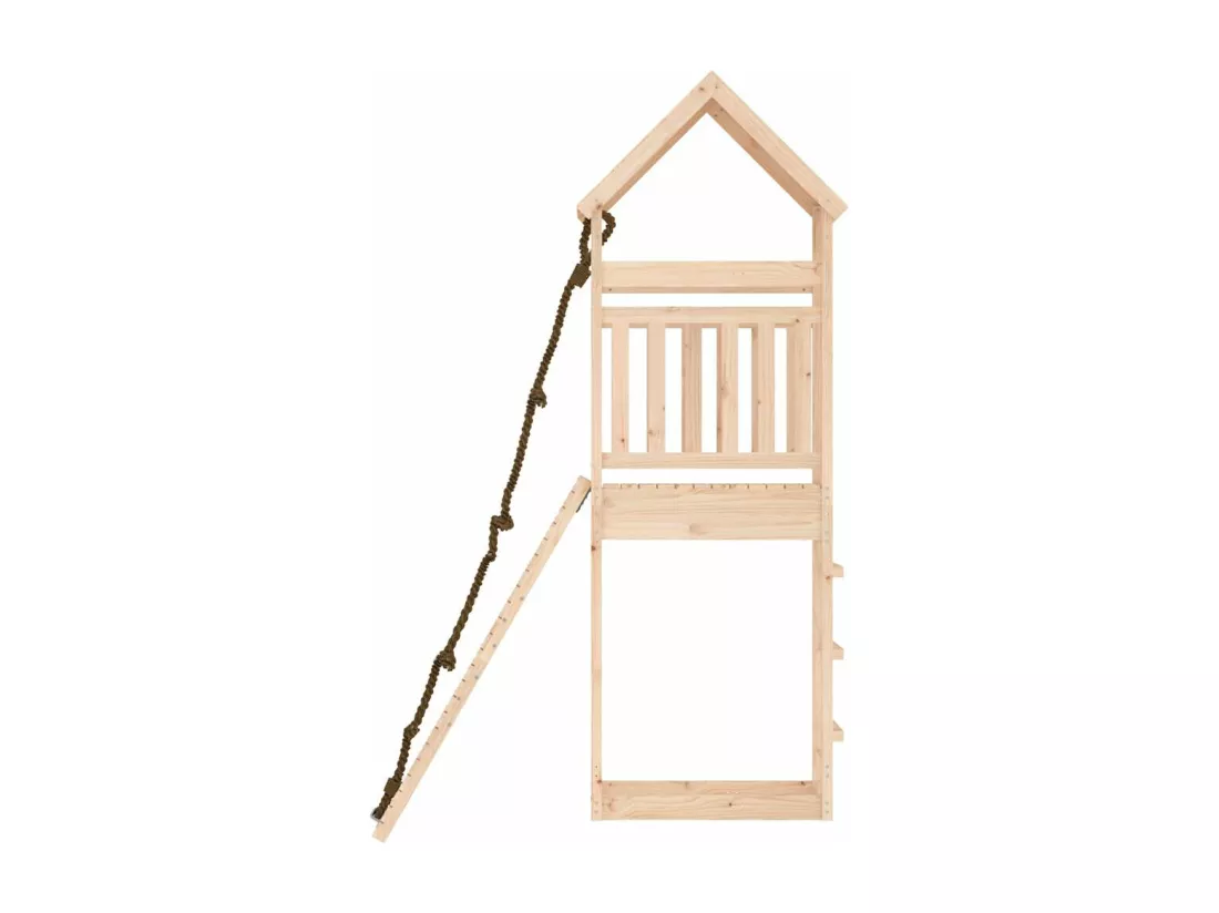 Maisonnette de jeu avec mur d'escalade bois massif de pin