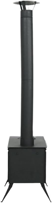 Outbacker Firebox Vista XL Eco Burn | 4,0 kW 19 kg | einwandiges Rauchabzug-Set (Funkenfänger, 1,1 m Einzelset)