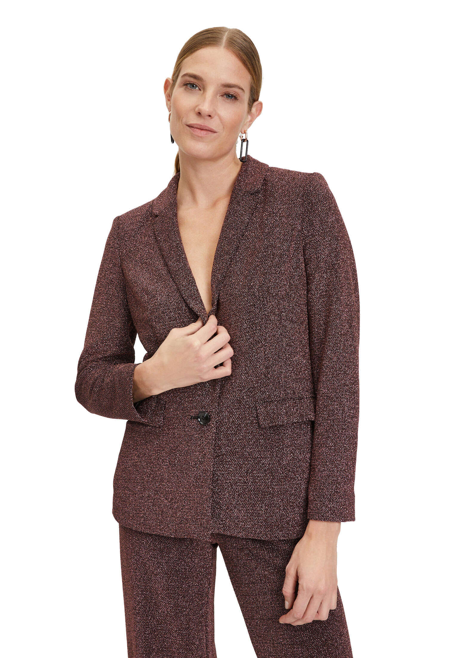 Vera Mont| Damen Blazer mit Glitzereffekt Modern Fit