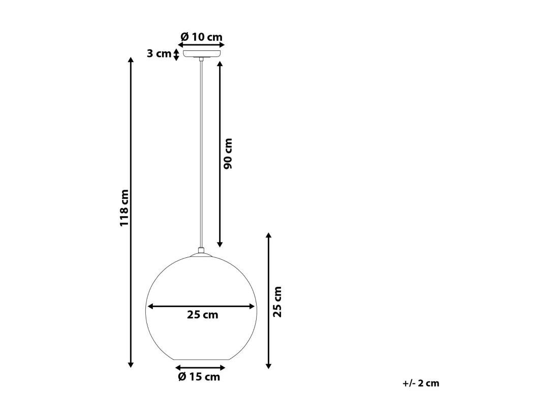 Lampe suspension SESSERA Verre Cuivré