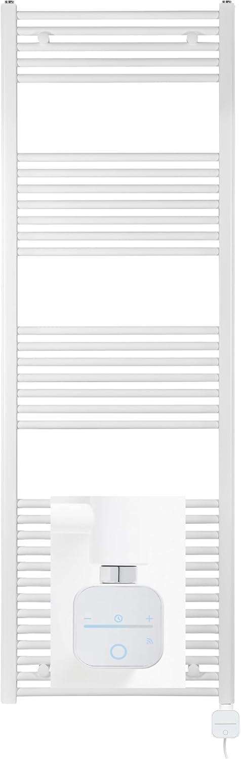 anapont Elektrischer Badheizkörper Handtuchheizkörper – Timer - Handtuchradiator, IPx5, komplett montiert – Atmosphäre & Komfort im Bad (ohne Zeitschaltuhr, 1775x600)