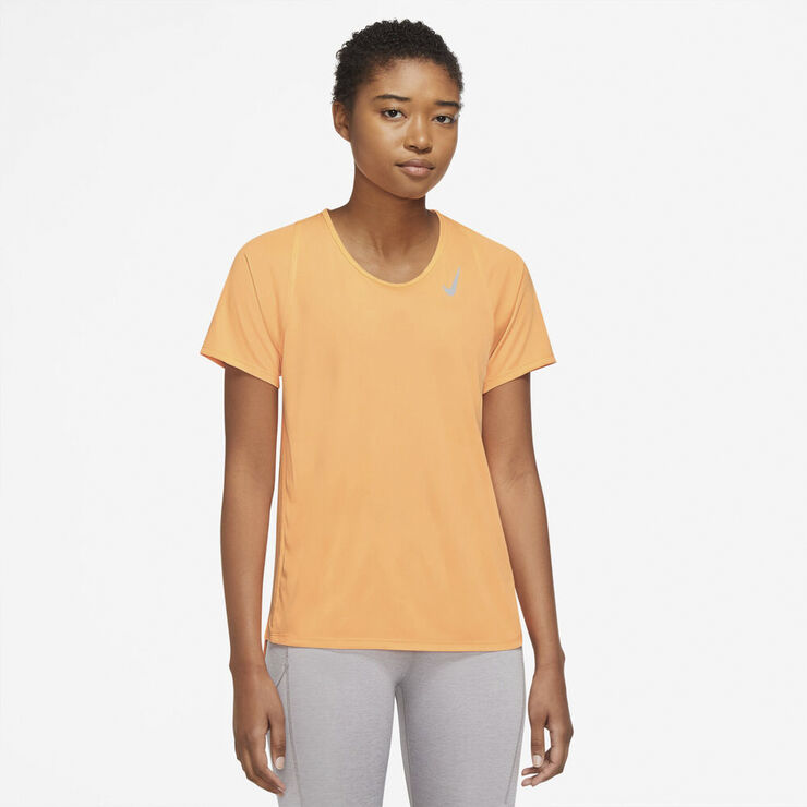 Nike Dri Fit Race Lobe T Shirt Orange