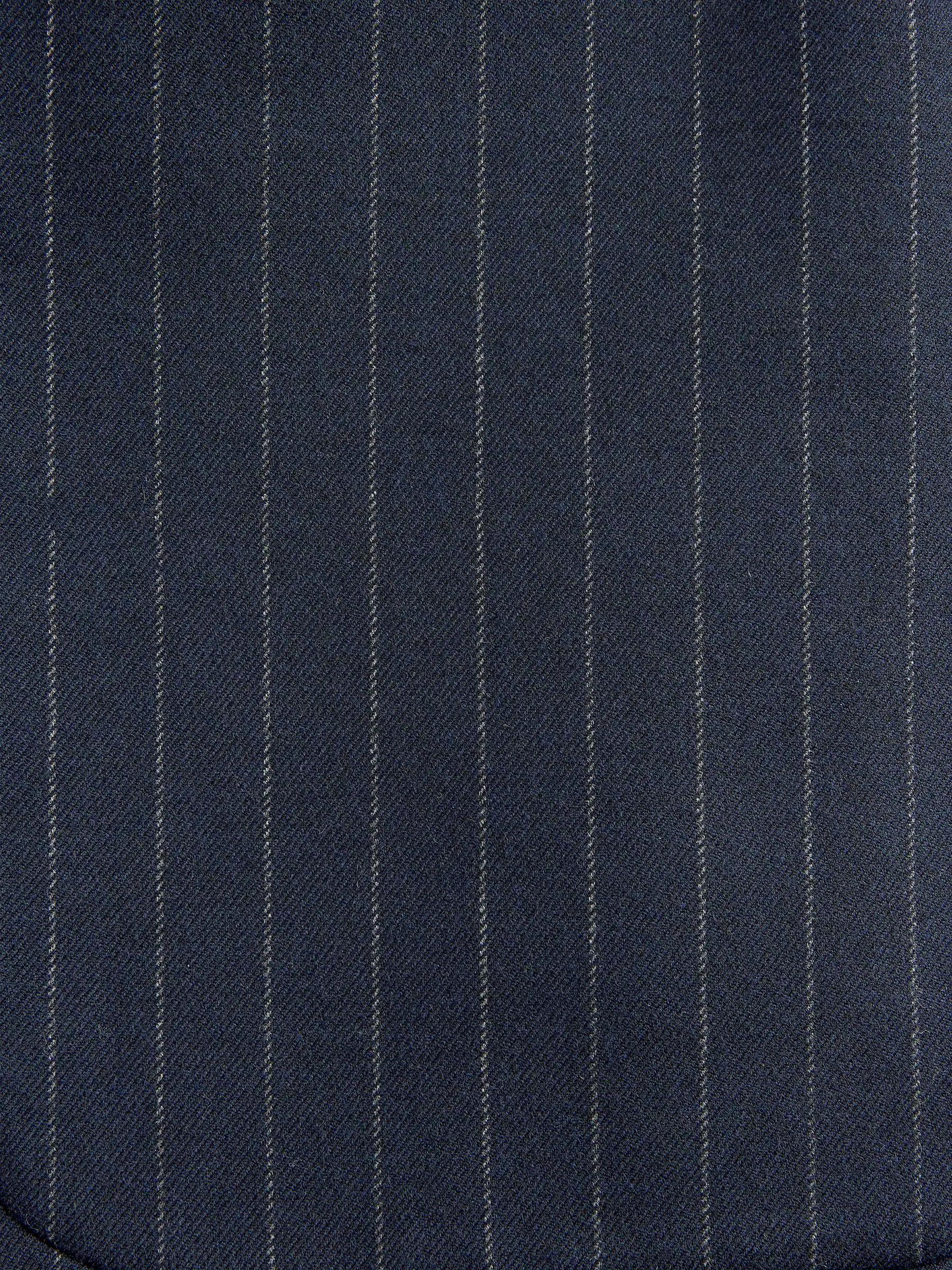 Donkerblauw - Gestreept slim-fit colbert