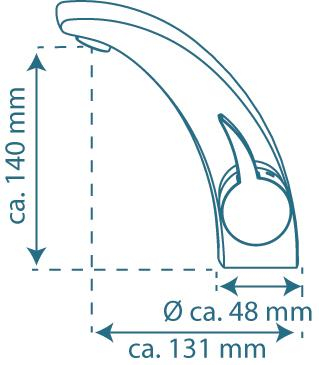 Schutte PANAMA ééngreepsmengkraan wastafel, chroom