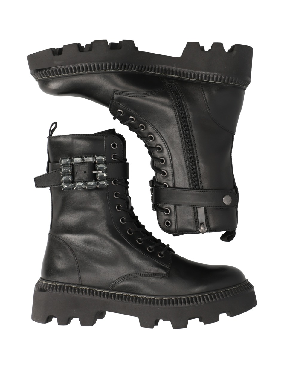 Glattleder Schnürboot