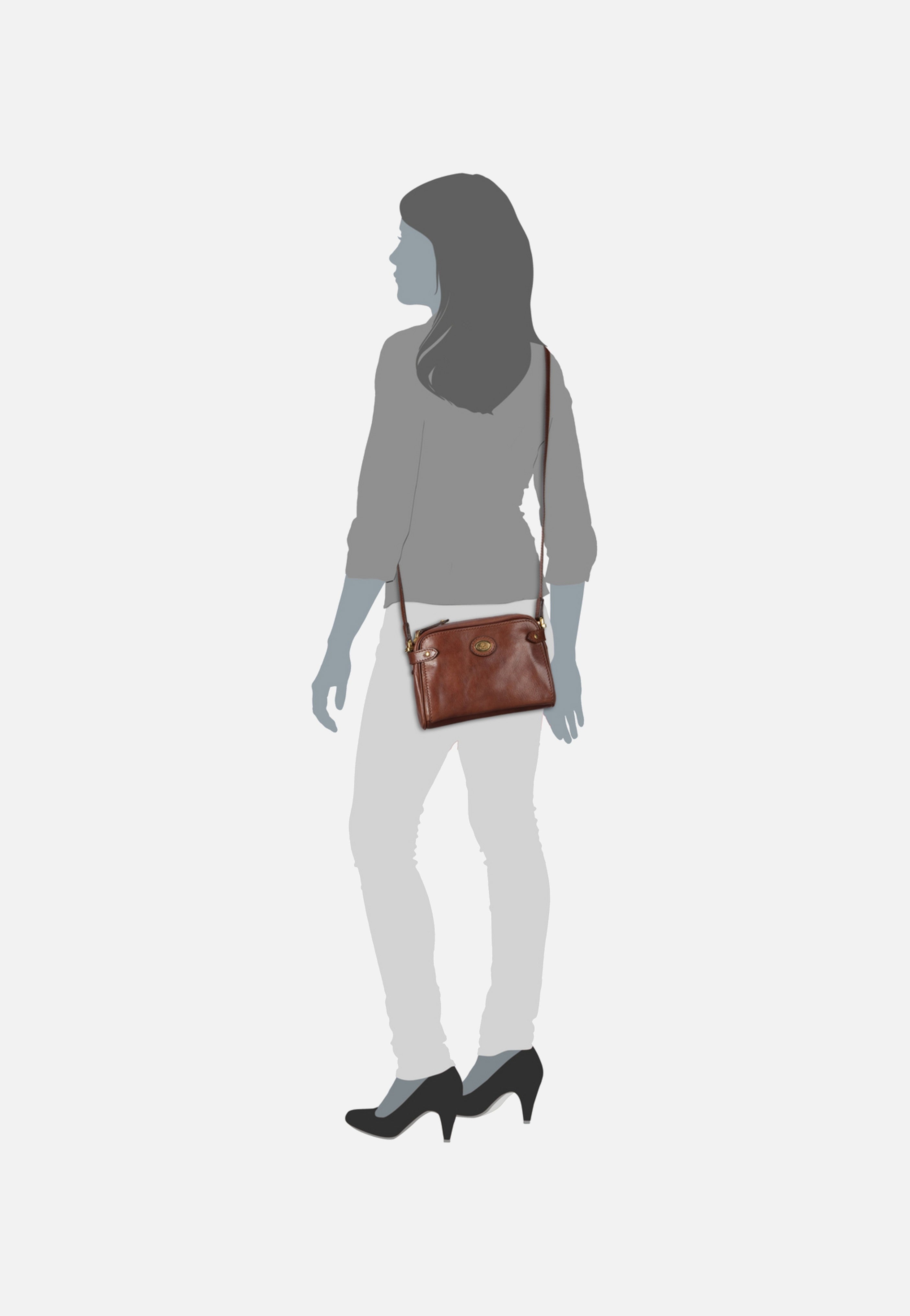 Story Donna Shoulder Bag Marrone/Oro - Umhängetasche