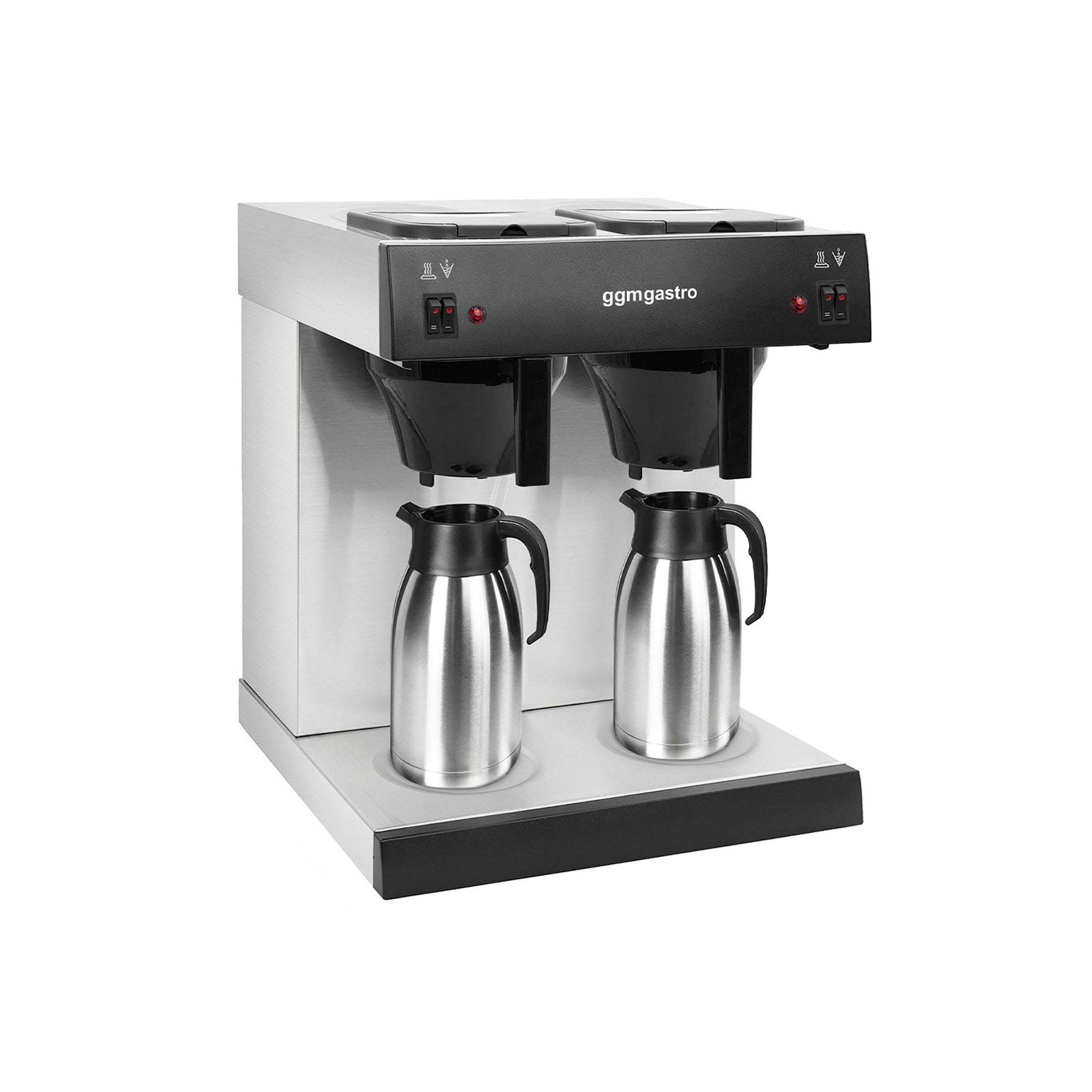 Filter coffee machine - 2x 2 litre tank - 3.3kW - with 2 warming plate