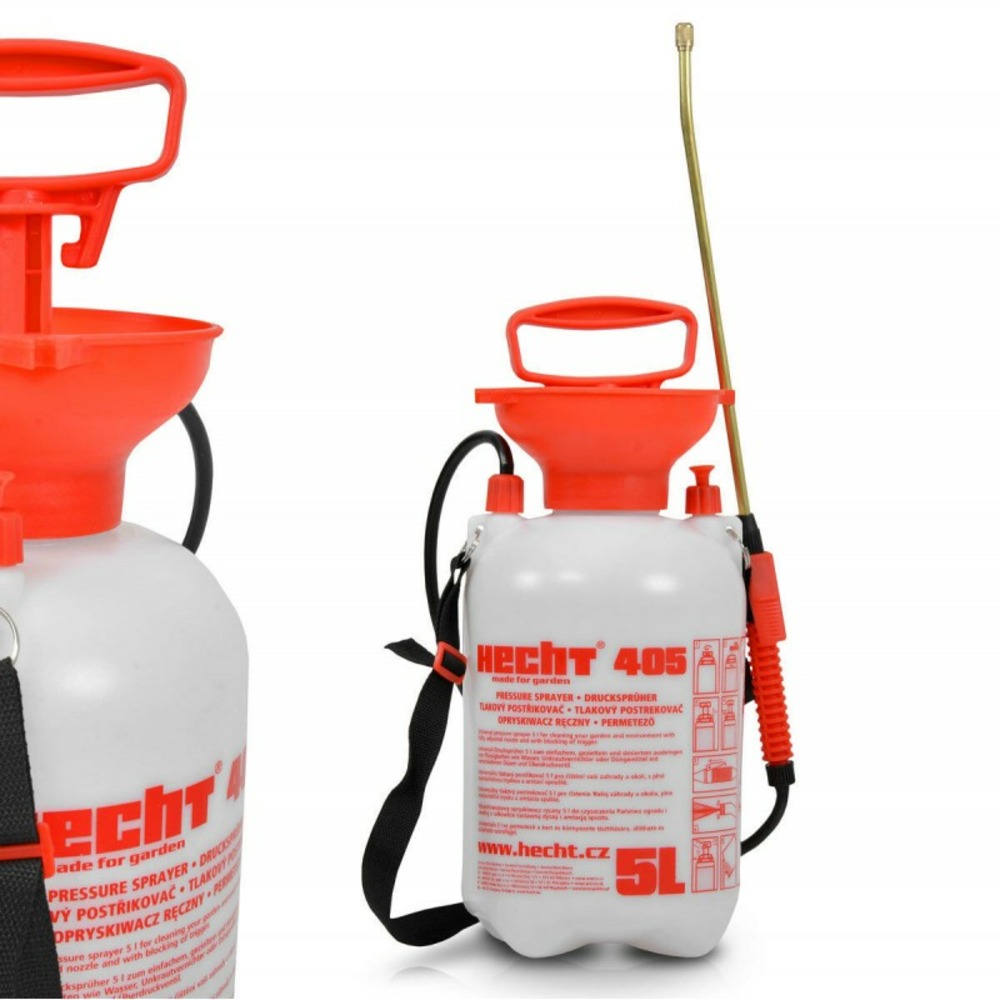 H 405 pulverisateur a pression spray engrais 5l avec jet 49cm tuyau de 1,3m 3bars