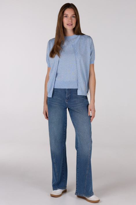Juffrouw Jansen blauwe dames top