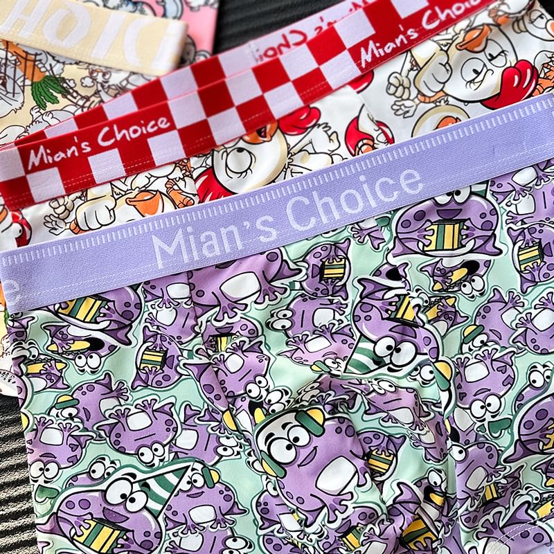 Pancherry - Cartoon Print Boxershorts / Set