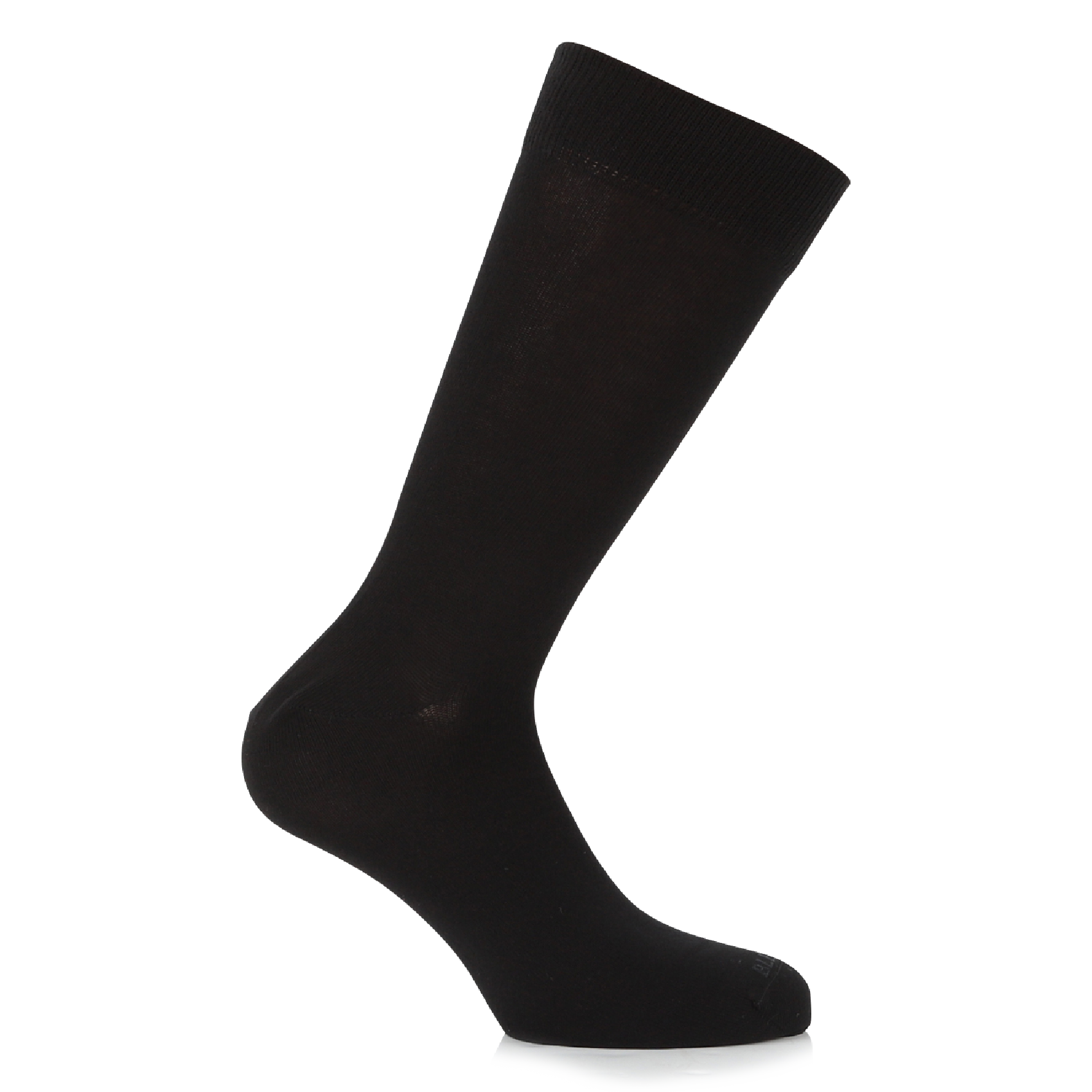 Chaussettes unies en coton mélangé | Noir