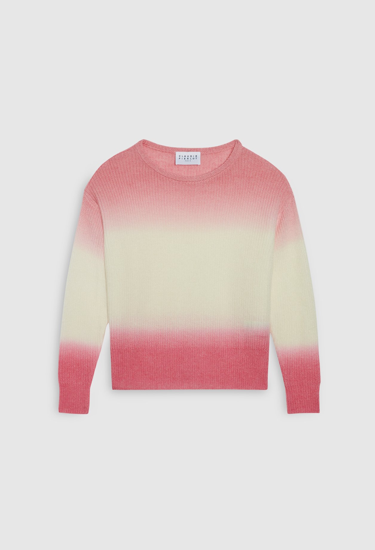 Pull large en laine tra&ccedil;able
