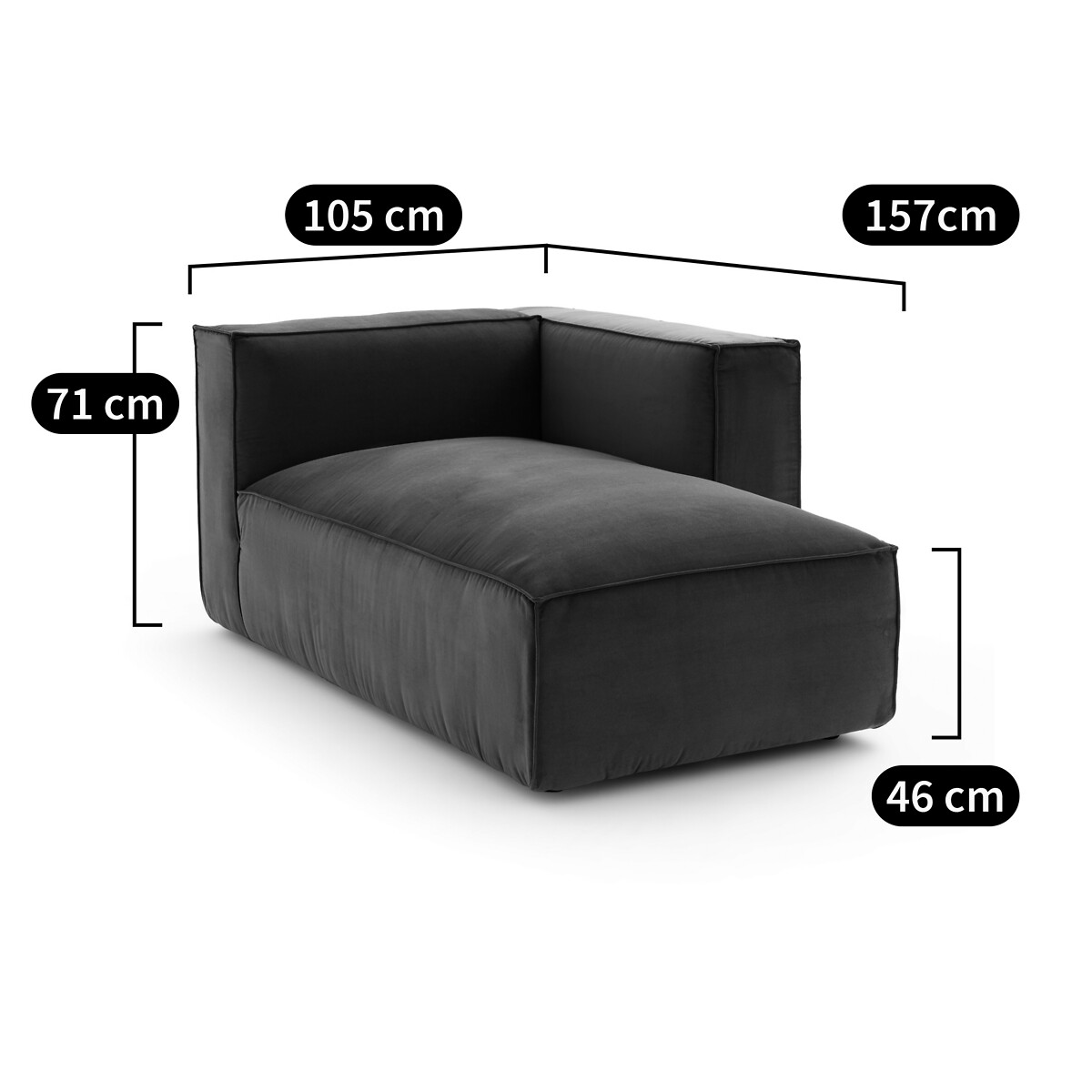 LA REDOUTE INTERIORS<br>Poltrona modular em tecido texturizado, Seven
