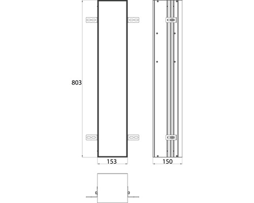 WC-module emco asis plus inbouw 803 mm aanslag rechts 975611001