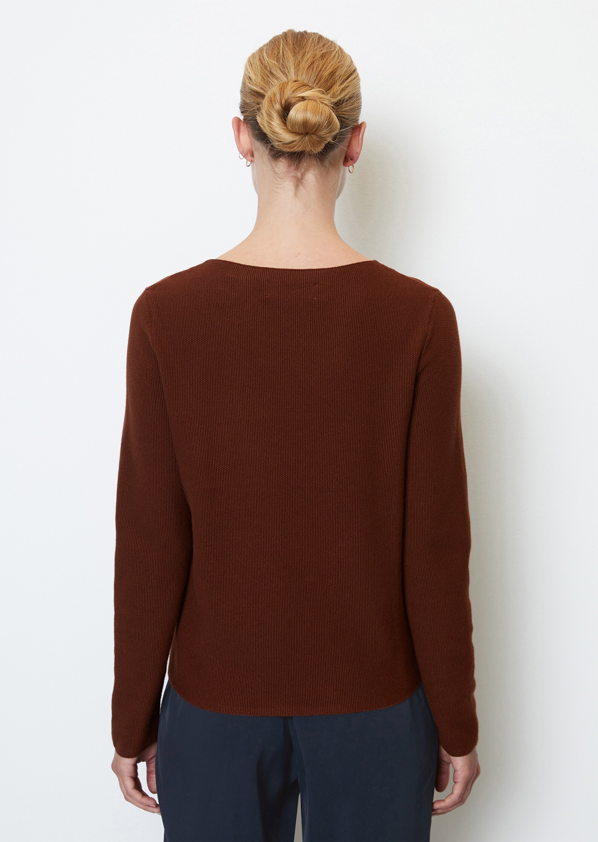 Pullover mit Reiskorn-Struktur aus softem Organic Cotton