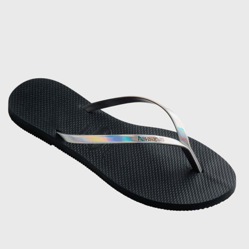 Tongs Femme You Metallic Noir Iridescent