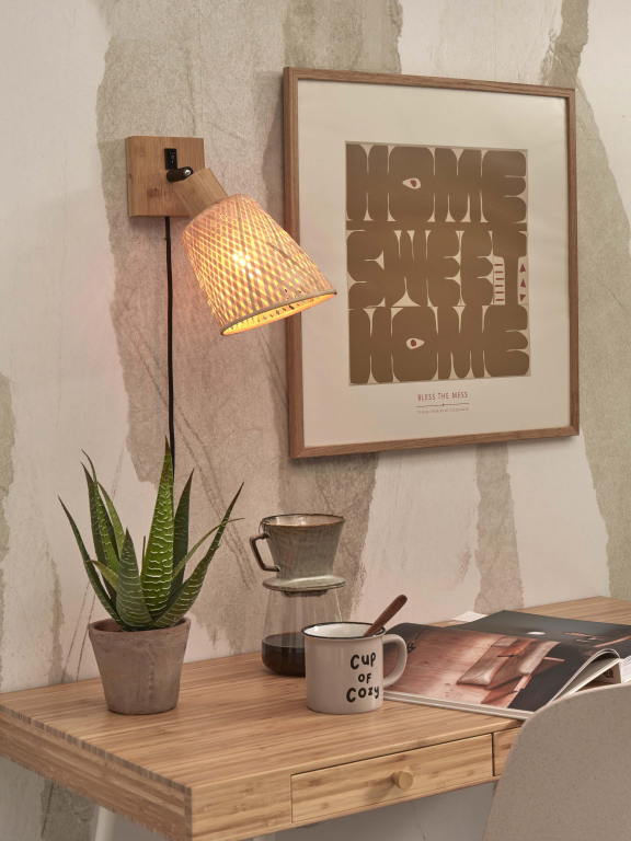 Good&Mojo Java wandlamp bamboe naturel