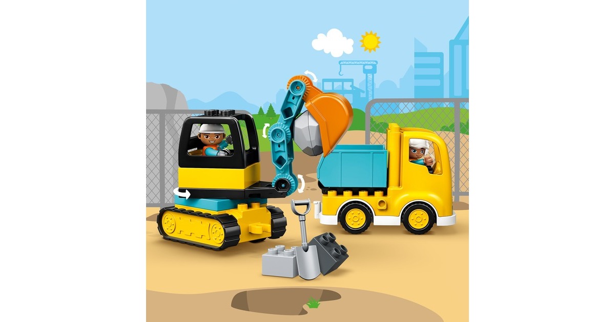 LEGODUPLO - Truck & Graafmachine met rupsbanden Constructiespeelgoed  (10931)