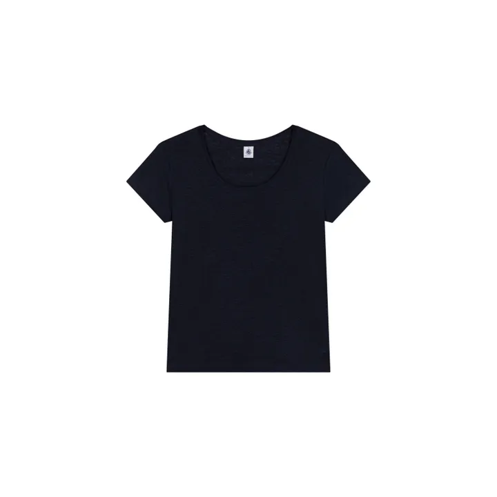 Petit Bateau T-shirt Lin - Collection Femme | Bleu marine