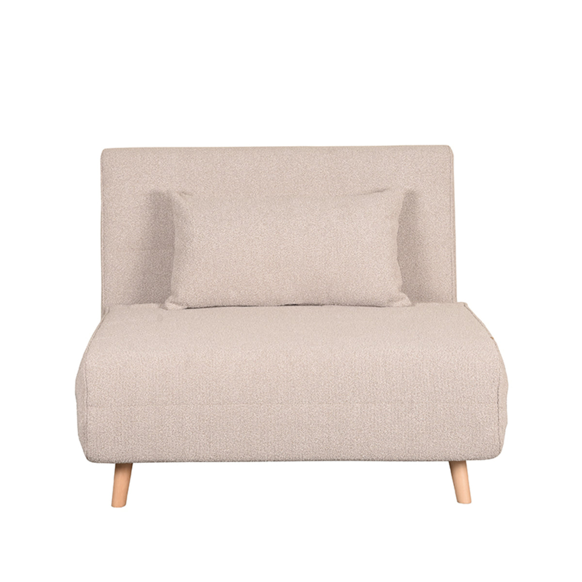 LABEL51 - Slaapbank Single - Naturel Boucle - Naturel Hout