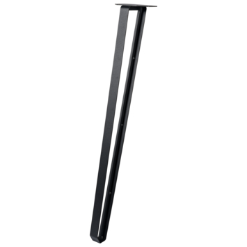 Duraline tafelpoot staal 72 cm zwart