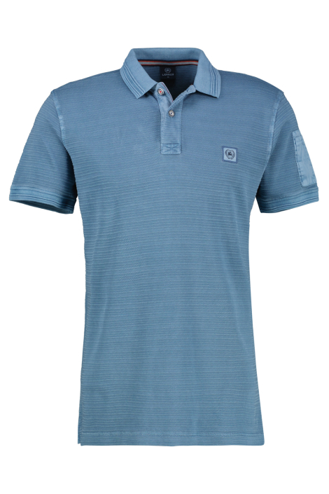 Lerros blauwe heren polo