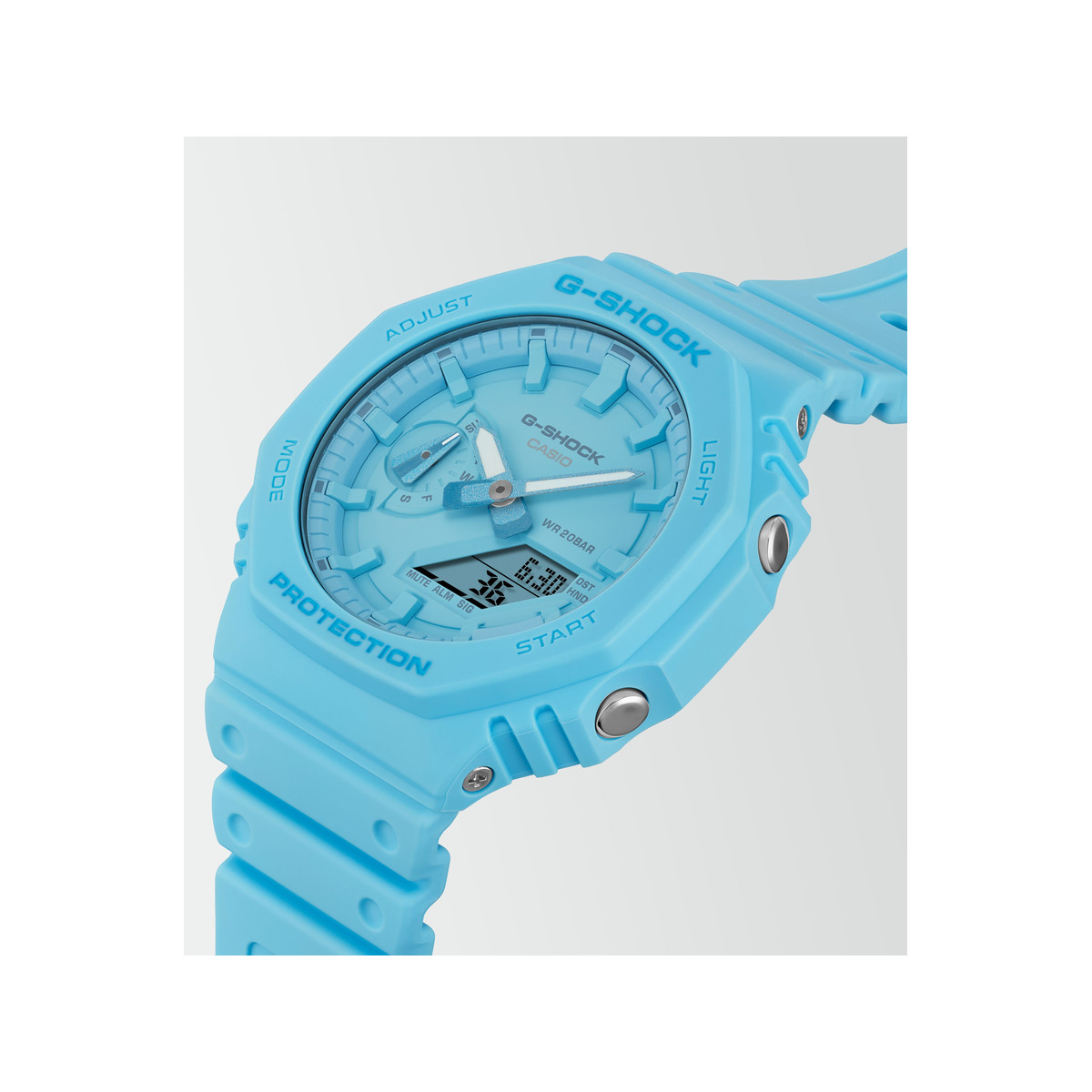 Montre CASIO G-SHOCK homme bracelet résine bleu clair