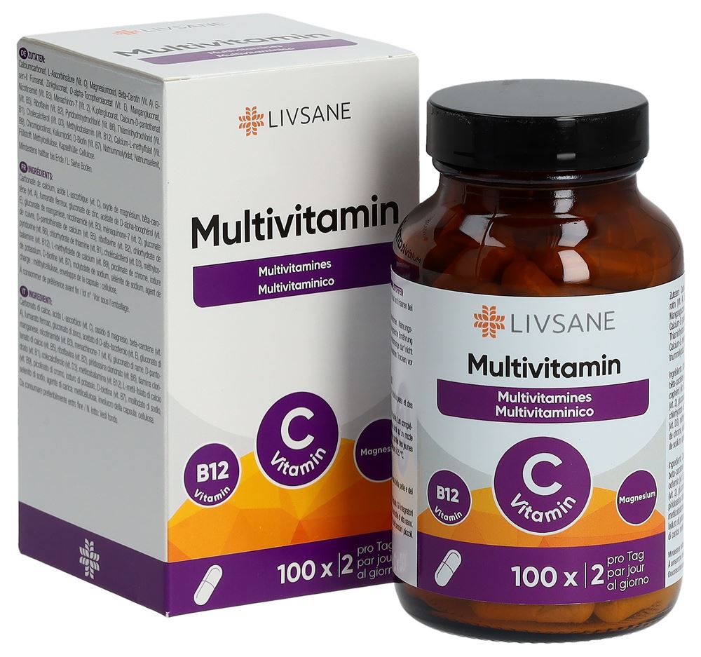 LIVSANE Multivitamin<br>100 Stück, Glas, Kapsel