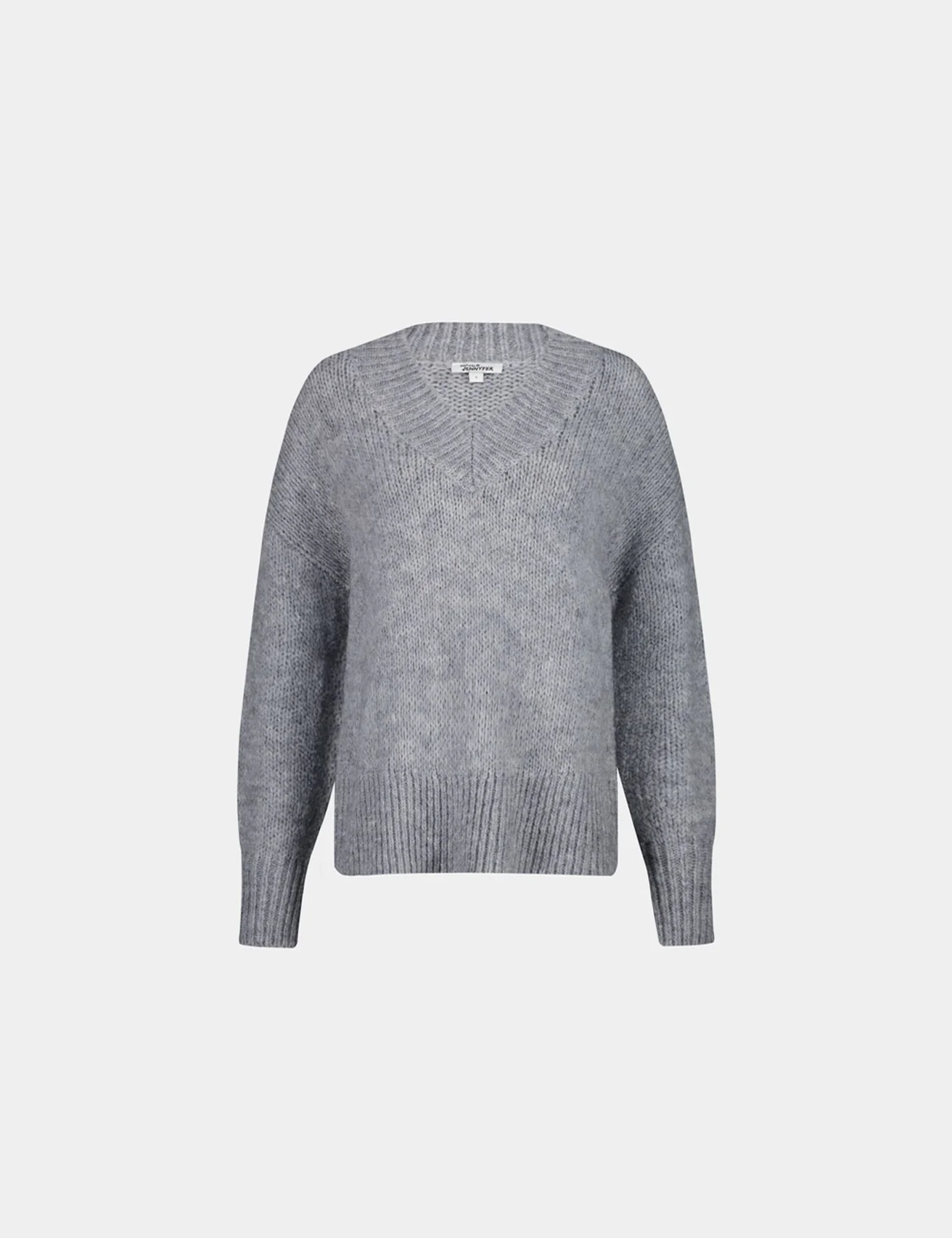 Pull en maille gris chine