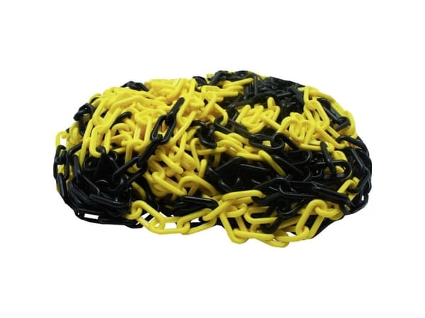 VISO CNJ801SBS Afspærringskæde Sort, Gul Plastic 25 m