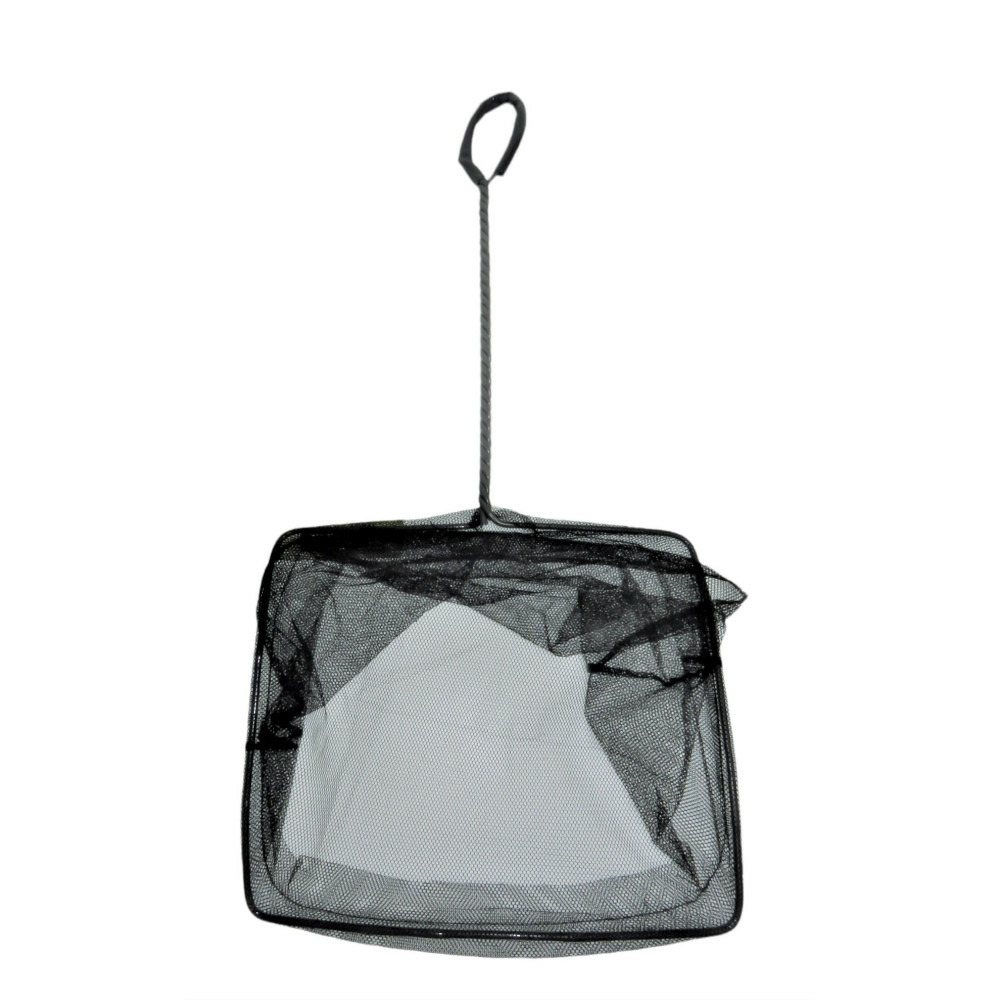 Epuisette filet noir, maille moyenne, 25 cm x 22 x 55 cm, aquarium