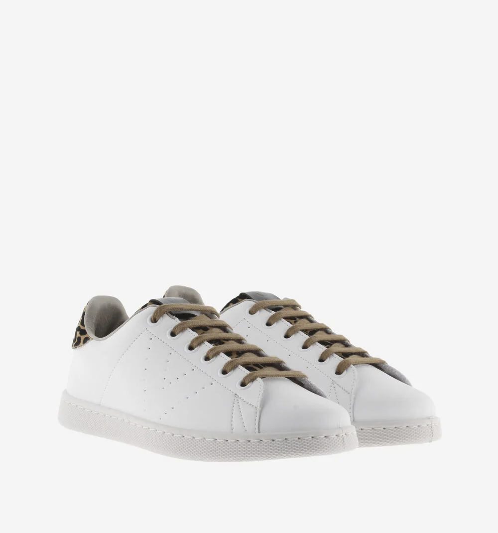 TENIS FAUX LEATHER & LEOPARDBEIGE