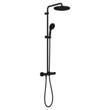 Grohe regendoucheset Quickfix Vitalio Start met handdouche 2 standen zwart  - hartafstand kraan 15 cm