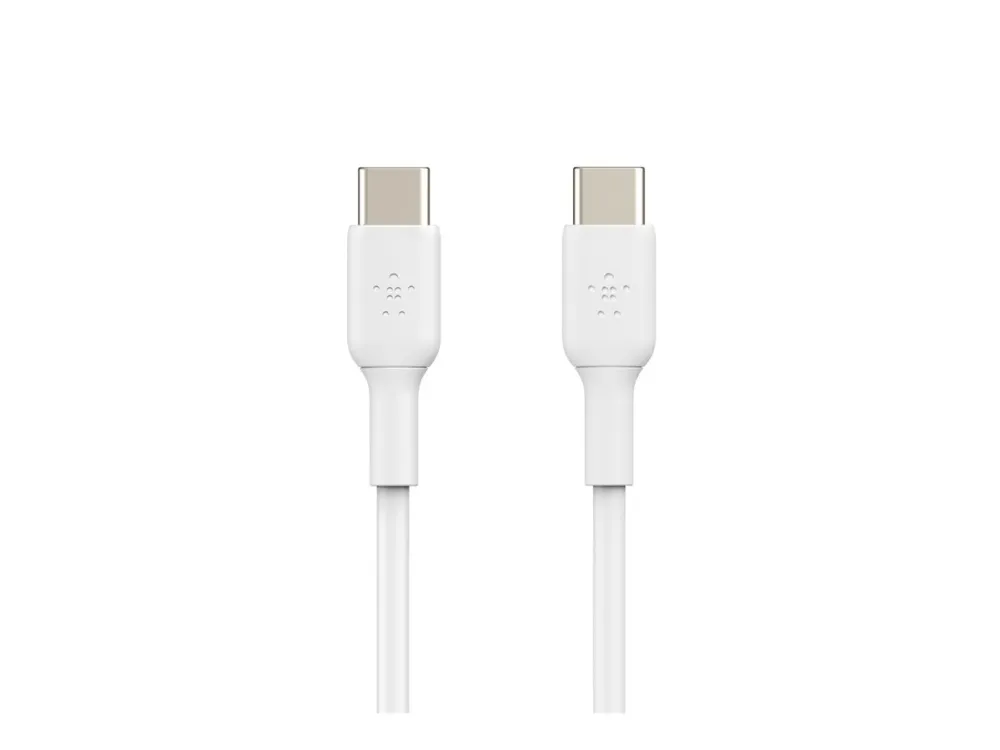 Belkin BoostCharge - USB-kabel - 24 pin USB-C (han) til 24 pin USB-C (han) - 2 m - hvid