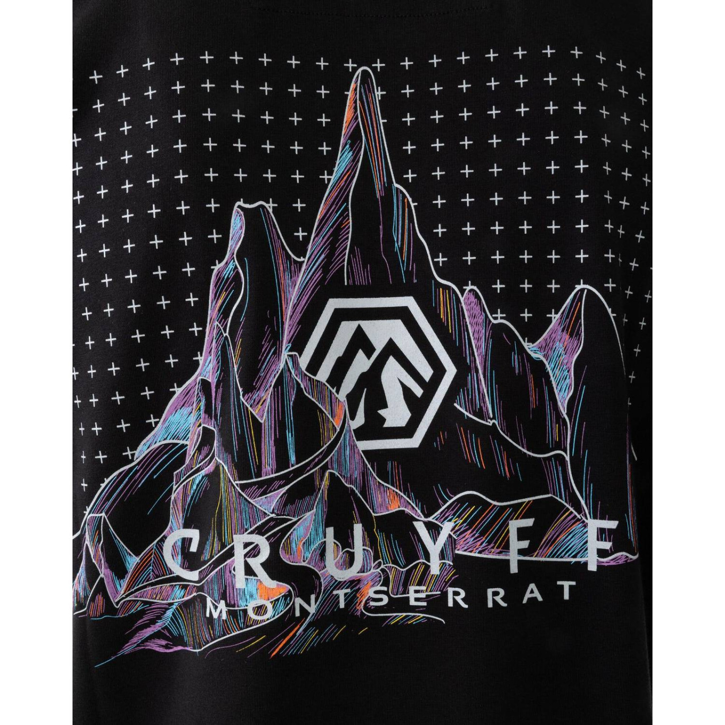 Cruyff Elevate T-Shirt Zwart Wit Paars