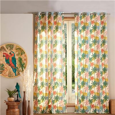 Rideau motif tropical