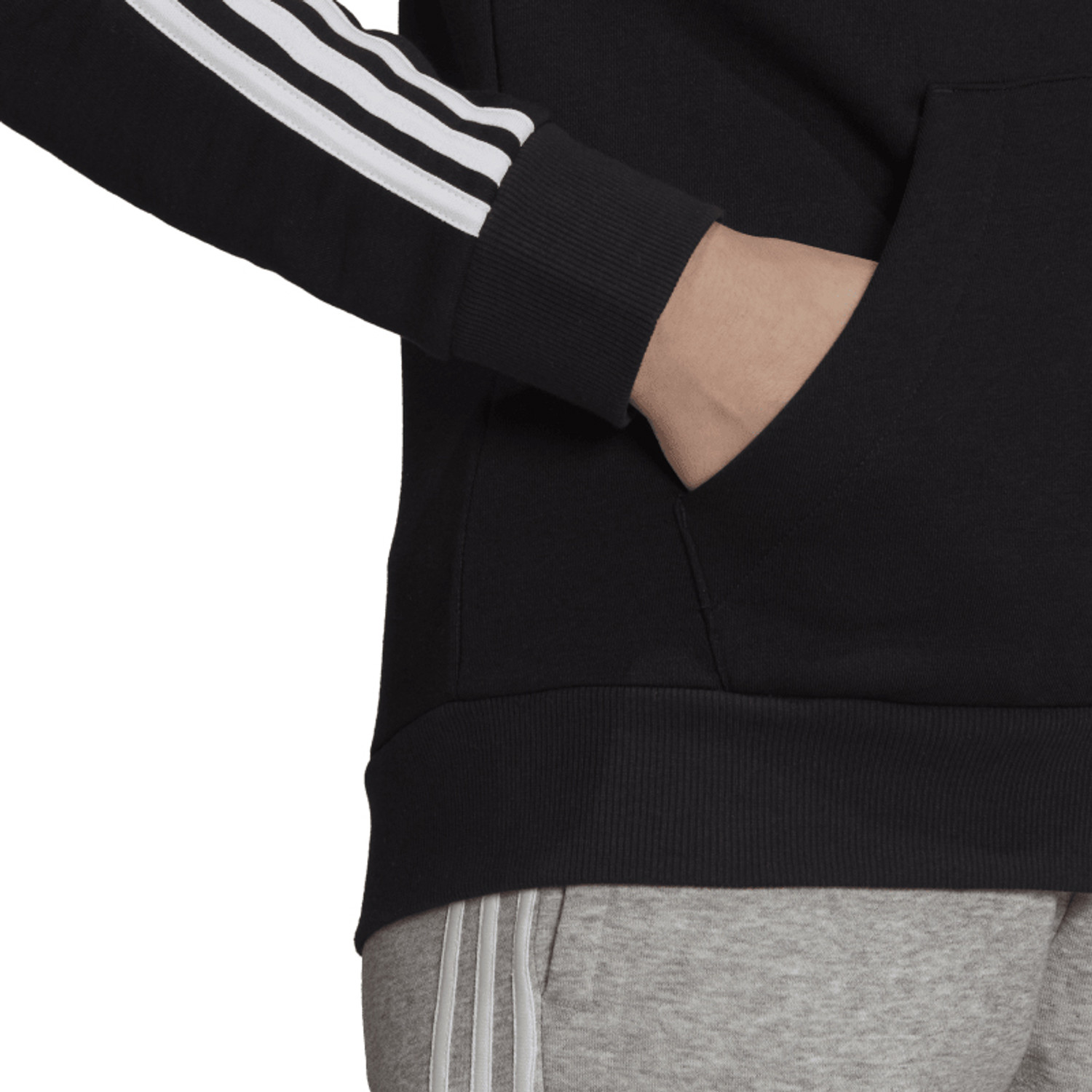 adidas 3 Stripes Fleece Full Zip Hoody